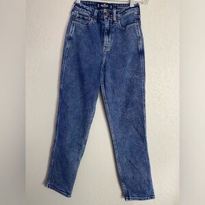 Hollister Ultra High-Rise Mom Jeans Cottage Core Vintage Stretch Sz:0R W24 L27